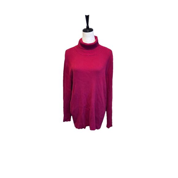 Lauren Ralph Lauren womens Sz 3X Red Ribbed Turtleneck - Picture 8 of 10